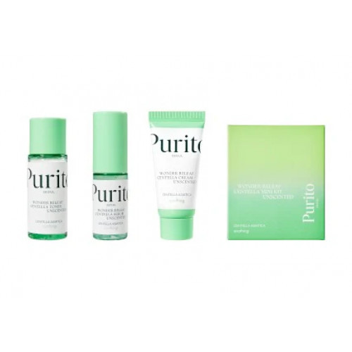 Purito Centella Unscented Mini Kit Veido priežiūros priemonių rinkinys