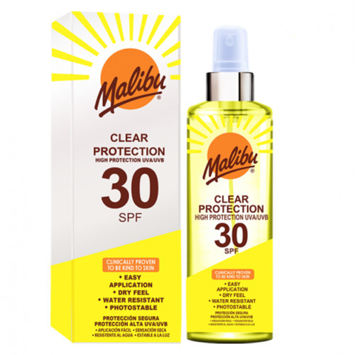 Malibu Clear Protection Spray Apsauginis purškiklis nuo saulės 250ml