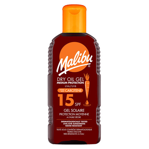 Malibu Dry Oil Gel with Carotene Gelinės tekstūros sausas aliejus 200ml