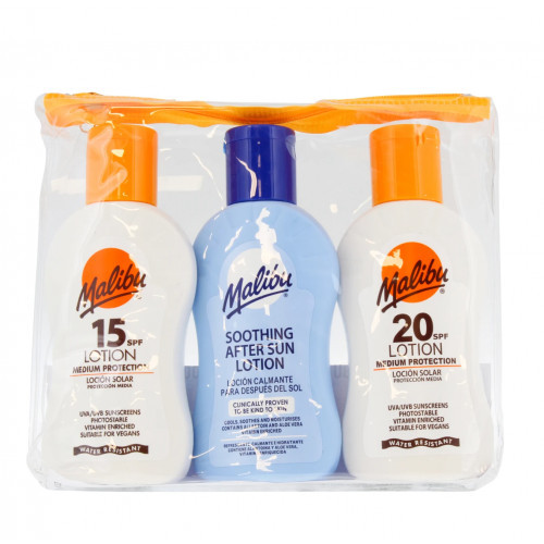 Malibu Sun Protection & Tanning Set Kelioninis rinkinys nuo saulės