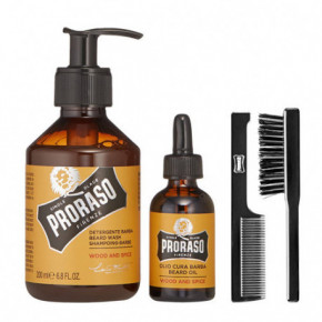 KlipShop Proraso Wood & Spice Barzdos priežiūros priemonių rinkinys vyrams