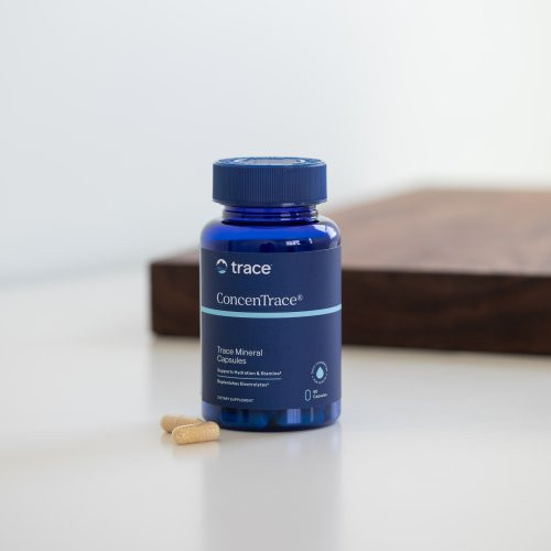 Trace Minerals ConcenTrace Trace Mineral Capsules Joninių mineralų kapsulės 90 kapsulių