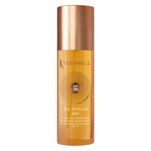 Keenwell Sun Attitude Spray Tan Booster Dry Oil Apsauginis įdegį skatinantis sausas aliejus kūnui, SPF30 150ml