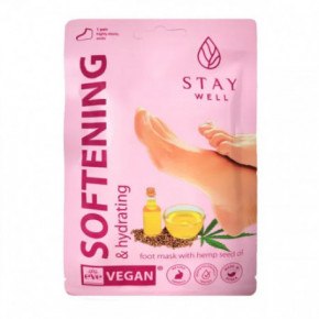 STAY WELL Instant Softening Foot Mask Hemp Seed Oil 1 Paire