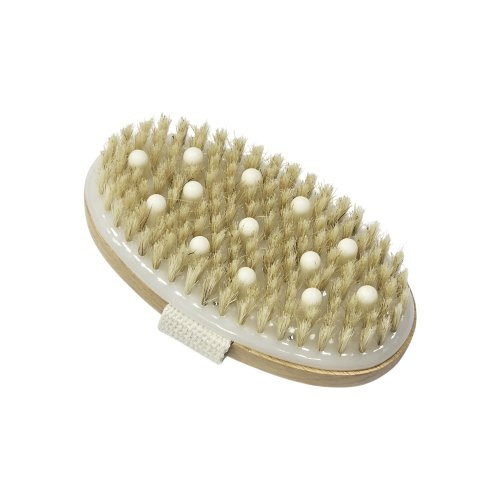 Nuum Cosmetics Dry Exfoliating Body Brush with Soft Massage Beads Masažinis kūno šveitimo šepetys 1vnt.