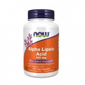 NOW Foods Alpha Lipoic Acid 100 mg Maisto papildas energijos kiekiui palaikyti 120 kapsulių