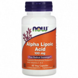 NOW Foods Alpha Lipoic Acid 100 mg Maisto papildas energijos kiekiui palaikyti 120 kapsulių