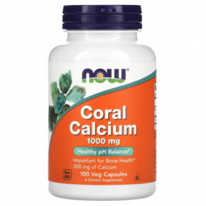NOW Foods Coral Calcium 1000mg Koraļļu kalcijs 100 kapsulas