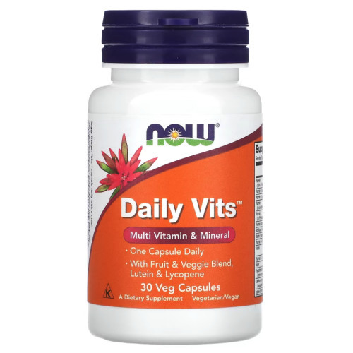 NOW Foods Daily Vits Multi Vitamin and Mineral Maisto papildas 30 kapsulių