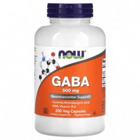 NOW Foods Maisto Papildas GABA 500mg 200 vnt.