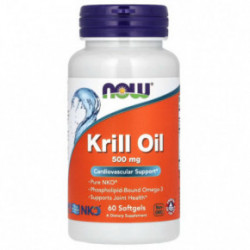 NOW Foods Krill Oil 500mg Krilių aliejus 60 kapsulių