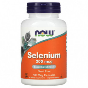NOW Foods Selenium 200mcg Selenas 180 kapsulių