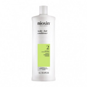 Nioxin Pro Clinical System 2 Conditioner Peanaha ja juuksepalsam tugevalt hõrenevate juuste jaoks 1000ml