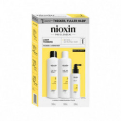 Nioxin Pro Clinical System 1 Kit Plaukų priežiūros produktų rinkinys nestipriai retėjantiems, natūraliems plaukams 300ml+300ml+100ml