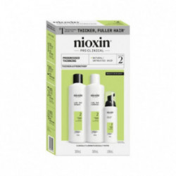 Nioxin Pro Clinical System 2 Kit Plaukų priežiūros produktų rinkinys stipriai retėjantiems, natūraliems plaukams 300ml+300ml+100ml