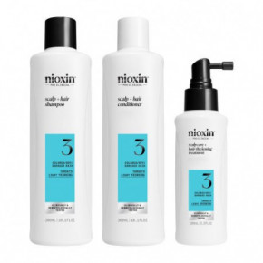 Nioxin Pro Clinical System 3 Kit Plaukų priežiūros produktų rinkinys nestipriai retėjantiems plaukams 300ml+300ml+100ml