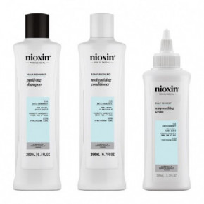 Nioxin Pro Clinical Scalp Recovery Kit Galvas ādas atjaunošanas komplekts blaugznainai galvas ādai 200ml+200ml+100ml