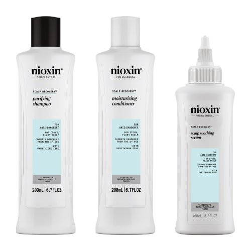 Nioxin Pro Clinical Scalp Recovery Kit Galvos odos atstatymo rinkinys pleiskanotai galvos odai 200ml+200ml+100ml