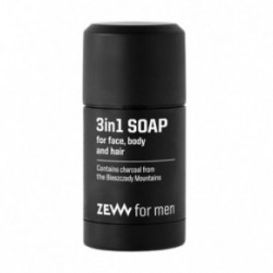 ZEW 3in1 Soap With Charcoal For Face, Body, Hair Natūralus veido, kūno ir plaukų muilas su anglimi 85g