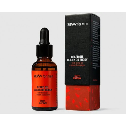 ZEW Beard Oil With Hemp Matinis aliejus barzdai su kanapių aliejumi 30ml