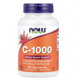 NOW Foods C-1000 With Bioflavonoids Vitaminas C-1000 su bioflavonodais 100 kapsulių