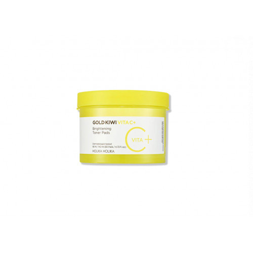 Holika Holika Gold Kiwi Vita C + Brightening Toner Pad Šviesinančios tonizuojančios pagalvėlės 80vnt