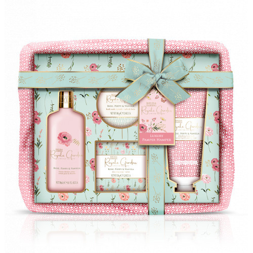 Baylis & Harding Royale Garden Rose, Poppy & Vanilla Luxury Pamper Hamper Dovanų rinkinys