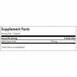 SWANSON Alpha Lipoic Acid Antioxidant Support 100mg Alfa lipoinė rūgštis 120 kapsulių