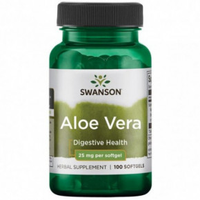 SWANSON Aloe Vera Digestive Health Tikrasis alavijas 100 kapsulių