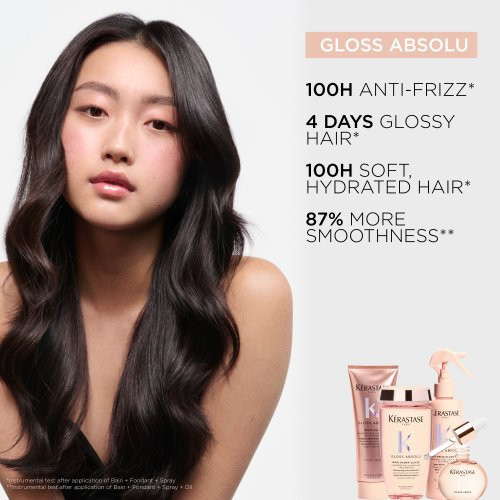 Kérastase Gloss Absolu Anti-Frizz Glaze Milk Hair Spray Glotnumo suteikiantis purškiklis 190ml