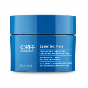 KORFF Essential 2 In 1 Purifying And Scrub Mask Valomoji, šveičiamoji veido kaukė 50ml