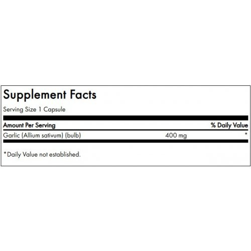 SWANSON Full Spectrum Garlic Cardiovascular Health 400mg Česnakas 60 kapsulių