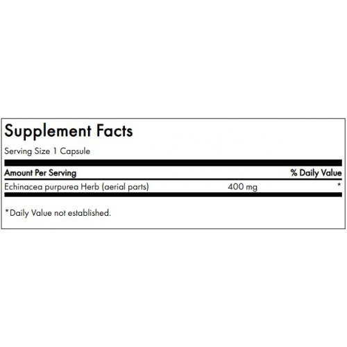 SWANSON Echinacea Immune Health 400mg Ežiuolė 100 kapsulių