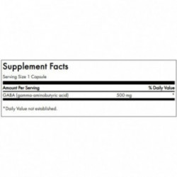 SWANSON GABA Supports Relaxation 500 mg Maisto papildas Gaba 100 kapsulių