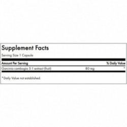 SWANSON Garcinia Cambogia Weight Management Garcinija ekstraktas 60 kapsulių