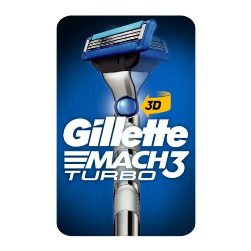 Gillette Mach3 Turbo Razor Handle and Refills Skustuvo rankena ir viena galvutė Rinkinys