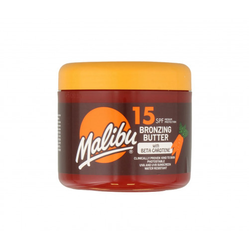 Malibu Bronzing Butter with Carotene SPF15 Kūno sviestas su apsauga nuo saulės su bronzantais 300ml