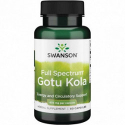 SWANSON Full Spectrum Gotu Kola Energy and Circulatory Support 435mg Energijos ir kraujotakos palaikymui 60 kapsulių