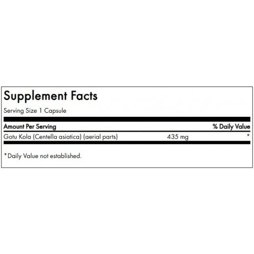SWANSON Full Spectrum Gotu Kola Energy and Circulatory Support 435mg Energijos ir kraujotakos palaikymui 60 kapsulių