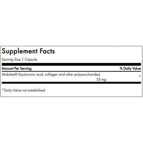 SWANSON Hyaluronic Acid Complex Joint Health nd Mobility 33mg Hialurono ir kalogenas kompleksas 60 kapsulių