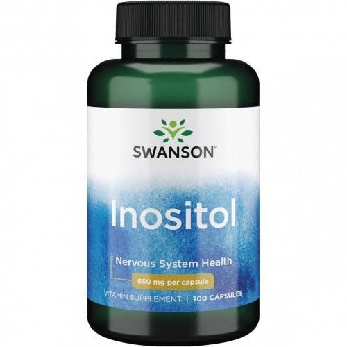SWANSON Inositol Nervous System Health 650mg Inozitolis 100 kapsulių