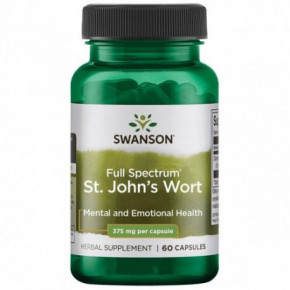 SWANSON Full Spectrum St. John's Wort Mental and Emotional Health 375mg Jonažolė 60 kapsulių