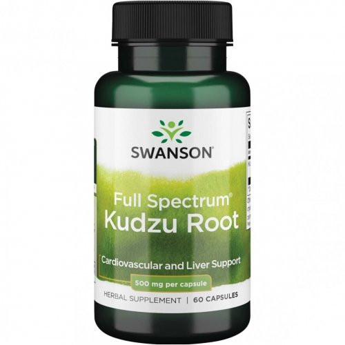 SWANSON Full Spectrum Kudzu Root Cardiovascular and Liver Support 500mg Kudzu šaknis 60 kapsulių