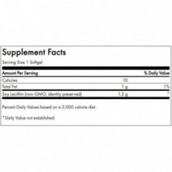 SWANSON Soy Lecithin Cardiovascular Heath 1200mg Lecitinas (be GMO) 90 kapsulių