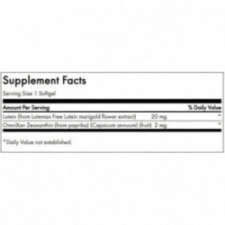 SWANSON Synergistic Eye and Vision Health Lutein and Zeaxanthin Natūralus luteinas 60 kapsulių