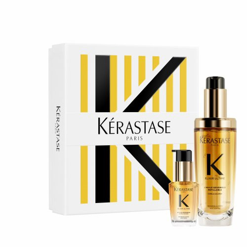 Kérastase Elixir Ultime L'Huile Gift Set Žvilgesio suteikiantis plaukų aliejų rinkinys visų tipų plaukams 75ml+30ml