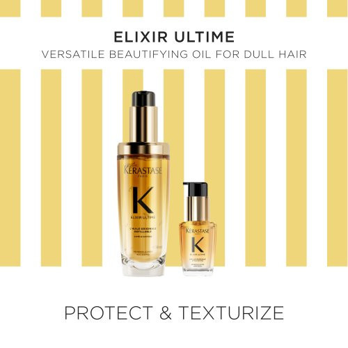 Kérastase Elixir Ultime L'Huile Gift Set Žvilgesio suteikiantis plaukų aliejų rinkinys visų tipų plaukams 75ml+30ml