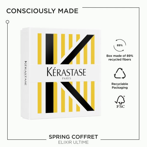Kérastase Elixir Ultime L'Huile Gift Set Žvilgesio suteikiantis plaukų aliejų rinkinys visų tipų plaukams 75ml+30ml