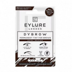 Eylure Dybrow Permanent Tint For Brows Kit Antakių dažymo rinkinys Dark Brown