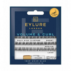 Eylure Volume & Curl Faux Mink Clusters Dirbtinių blakstienų kuokšteliai 26 vnt.